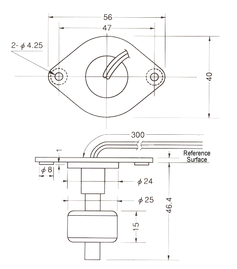 液位傳感器（水位傳感器）FS-0033尺寸規(guī)格