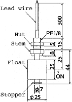 液位開關(guān)（液位傳感器/水位開關(guān)）MFS17-C-2尺寸規(guī)格
