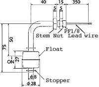 液位開關(guān)（液位傳感器/水位開關(guān)）RFS4-2尺寸規(guī)格