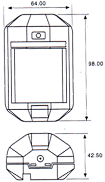 紅外線檢測器（防盜報警器/紅外線報警器）XP-42尺寸規(guī)格